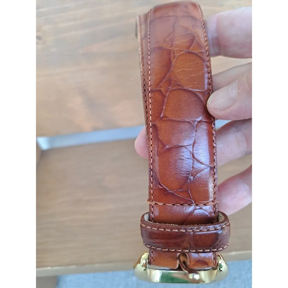 Anne Klein For Oroton Women's Genuine Leather Brown Belt S 34 Inches